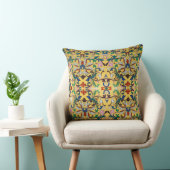 Retro Vintag Gelbe Minton Tile Botanisch Kissen (Stuhl )