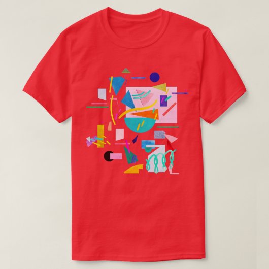 Retro Vintag Geometric Collage Pop T-Shirt (Design vorne)