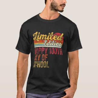 Retro Vintag glücklich 100. Schullehrer 10 T-Shirt