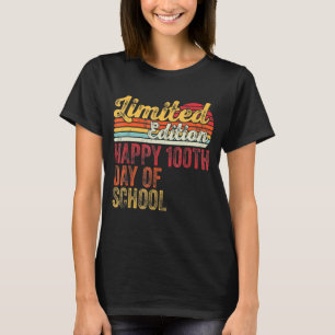 Retro Vintag glücklich 100. Schullehrer 10 T-Shirt