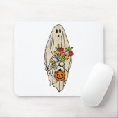 Retro Vintag Gnoovy Halloween Blume Ghost Pumpki Mousepad (Mit Mouse)