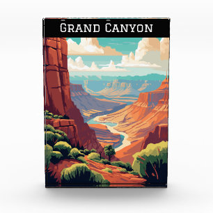 Retro Vintag Grand Canyon Nationalpark Parco delle Fotoblock