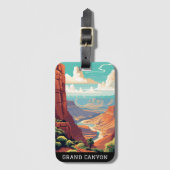 Retro Vintag Grand Canyon Nationalpark Parco delle Gepäckanhänger (Vorderseite Vertikal)