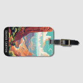 Retro Vintag Grand Canyon Nationalpark Parco delle Gepäckanhänger (Vorderseite (Horizontal))