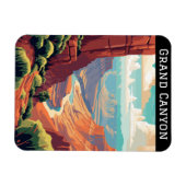 Retro Vintag Grand Canyon Nationalpark Parco delle Magnet (Horizontal)
