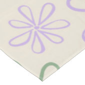 Retro Vintag Green Lila Small Blume Muster Tischdecke (Schrägansicht)