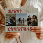 Retro Vintag Green Strips Foto Weihnachten