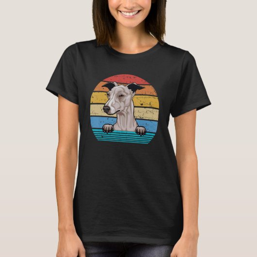 Retro Vintag Greyhound T-Shirt (Vorderseite)
