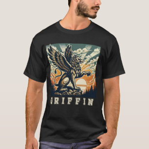Retro Vintag Griffin Sunset Legendary Griffin lov T-Shirt