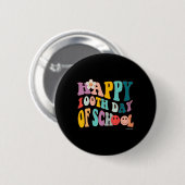 Retro Vintag Groovy 100 Tage Lehrschule Button (Vorne & Hinten)