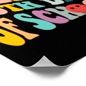 Retro Vintag Groovy 100 Tage Lehrschule Poster (Ecke)