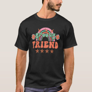 Retro Vintag Groovy Freunde passend Familienuntern T-Shirt
