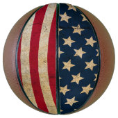 Retro Vintag Grunge American Flag Basketball (Vertikal)