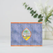 Retro Vintag Guam Flag Postkarte (Stehend Vorderseite)