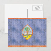 Retro Vintag Guam Flag Postkarte (Vorne/Hinten)