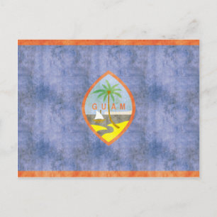 Retro Vintag Guam Flag Postkarte