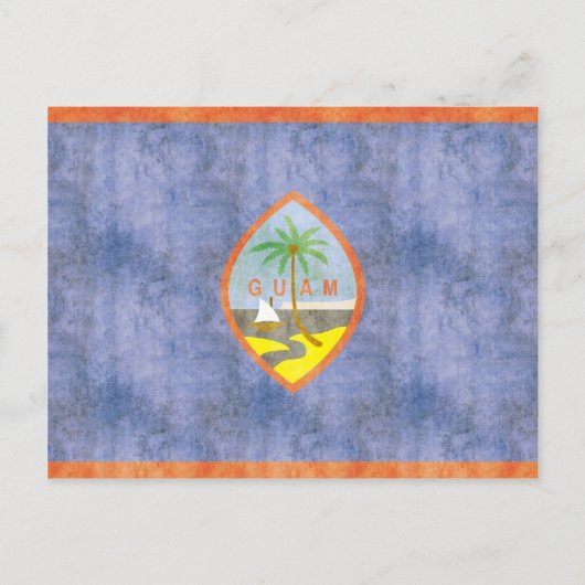 Retro Vintag Guam Flag Postkarte (Vorderseite)
