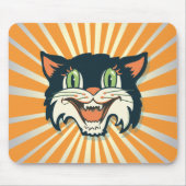 Retro Vintag Halloween Cat Mousepad (Vorne)