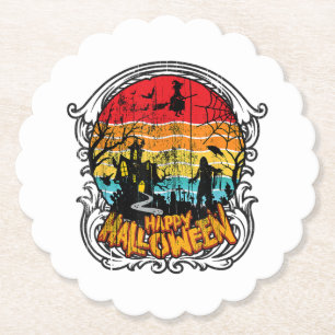Retro Vintag Halloween - Vintages Halloween Untersetzer