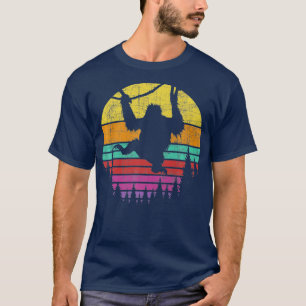 Retro Vintag Hanging Monkey Safari Jungle Tier T-Shirt