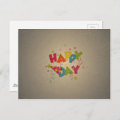 Retro Vintag Happy Birthday Pattern Postkarte (Vorne/Hinten)