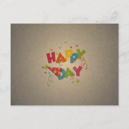 Retro Vintag Happy Birthday Pattern Postkarte