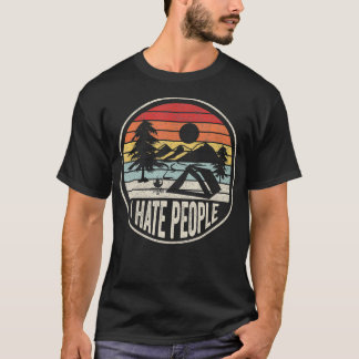 Retro Vintag Hasse Menschen ich Liebe Camping Funn T-Shirt
