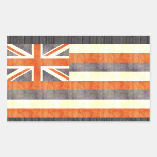 Retro Vintag Hawaii Flag Rechteckiger Aufkleber