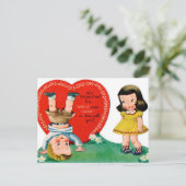 Retro Vintag Holiday Valentine - Paar nach Karte (Stehend Vorderseite)