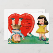 Retro Vintag Holiday Valentine - Paar nach Karte (Vorne/Hinten)
