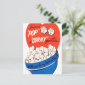 Retro Vintag Holiday Valentine Pop Mais Postkarte (Stehend Vorderseite)