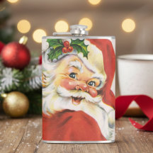 Retro Vintag Holly Jolly Santa Claus Weihnachten