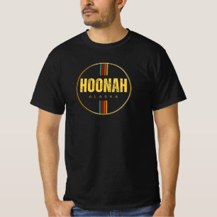 Retro Vintag Hoonah City Alaska Staat 70er Groovy T-Shirt