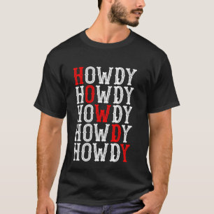 Retro Vintag Howdy Cowgirl Rodeo Western Country T-Shirt