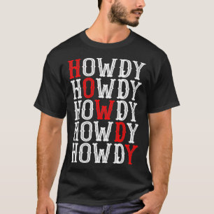 Retro Vintag Howdy Cowgirl Rodeo Western T-Shirt