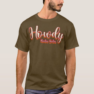 Retro Vintag Howdy Rootin Tootin Typografie T-Shirt
