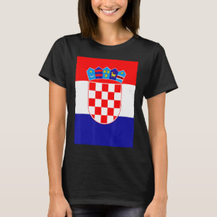 Retro Vintag Hrvatska Kroatische Staatsflagge T-Shirt