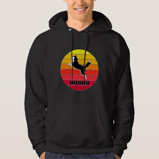 Retro Vintag Husky Hoodie (Vorderseite)