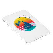 Retro Vintag Hvar Sunset, #Hvar Magnet (Rechte Seite)