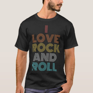 Retro Vintag I Liebe Rock and Roll T-Shirt