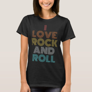Retro Vintag I Liebe Rock and Roll T-Shirt