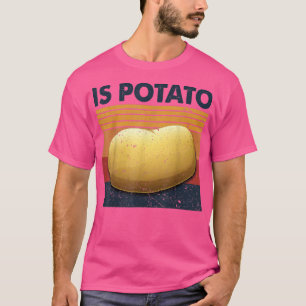 Retro Vintag ist Kartoffel im Fernsehen, wie auf L T-Shirt