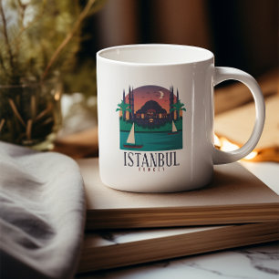 Retro Vintag Istanbul Türkei Skyline Hagia Sophia Kaffeetasse