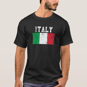 Retro Vintag Italy Flag Italienische Roots T-Shirt