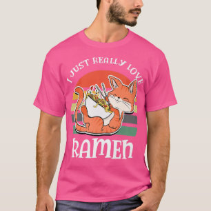 Retro Vintag Japanisch Kawaii Katze Kitten Ramen B T-Shirt