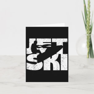 Retro Vintag Jet Ski Wassersport Wassersportaktivi Karte