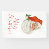 Retro Vintag Jolly Santa Claus Weihnachten Banner (Horizontal)