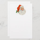 Retro Vintag Jolly Santa Claus Weihnachten Briefpapier (Vorne/Hinten)
