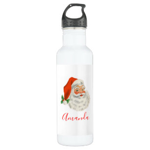 Retro Vintag Jolly Santa Claus Weihnachten Edelstahlflasche