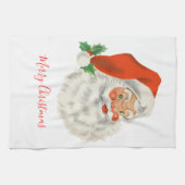 Retro Vintag Jolly Santa Claus Weihnachten Geschirrtuch (Horizontal)